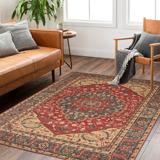 Foldable Washable Vintage Carpets - Decorative Area Carpet for Home Décor