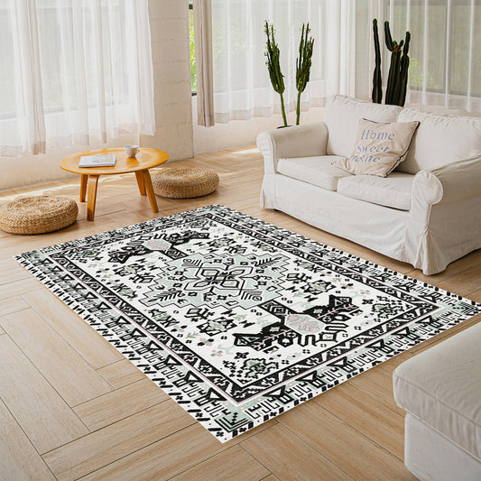 Foldable Washable Vintage Carpets - Decorative Area Carpet for Home Décor