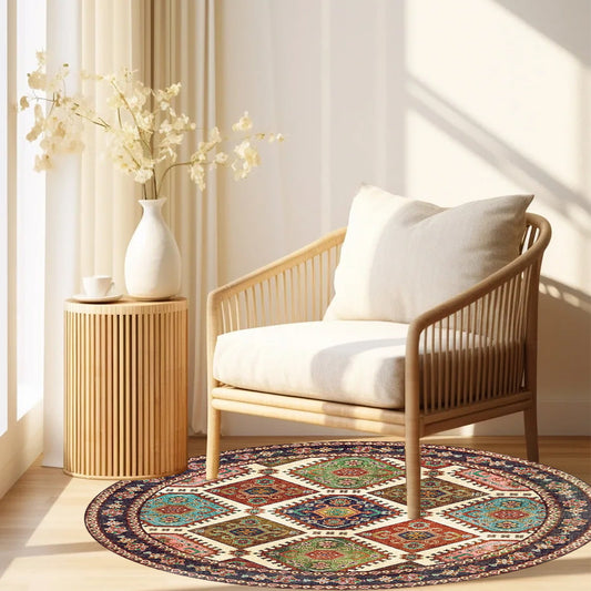 Foldable Washable Vintage Carpets - Decorative Area Carpet for Home Décor