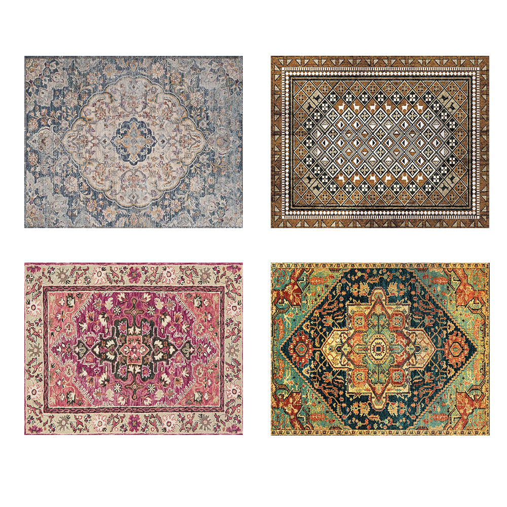 Foldable Washable Vintage Carpets - Decorative Area Carpet for Home Décor