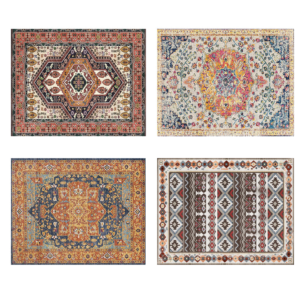 Foldable Washable Vintage Carpets - Decorative Area Carpet for Home Décor