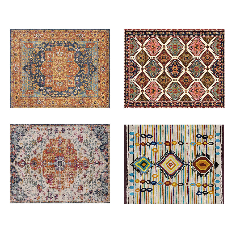 Foldable Washable Vintage Carpets - Decorative Area Carpet for Home Décor