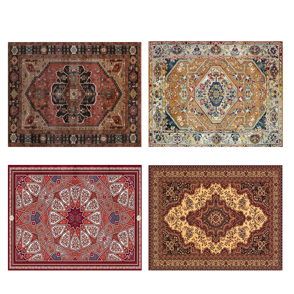 Foldable Washable Vintage Carpets - Decorative Area Carpet for Home Décor