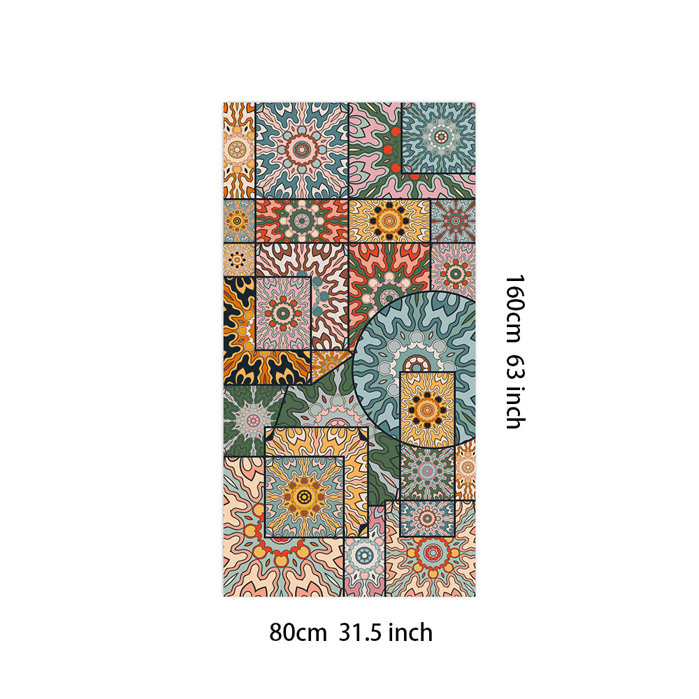 Printed Beach Towels for Vacation - Absorbent Beach Bath Towel with Round Mesh Bag