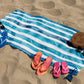 Printed Beach Towels for Vacation - Absorbent Beach Bath Towel with Square Mesh Bag Packaging