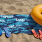 Printed Beach Towels for Vacation - Absorbent Beach Bath Towel with Round Mesh Bag