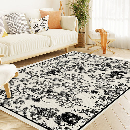 Foldable Washable Vintage Carpets - Decorative Area Carpet for Home Décor