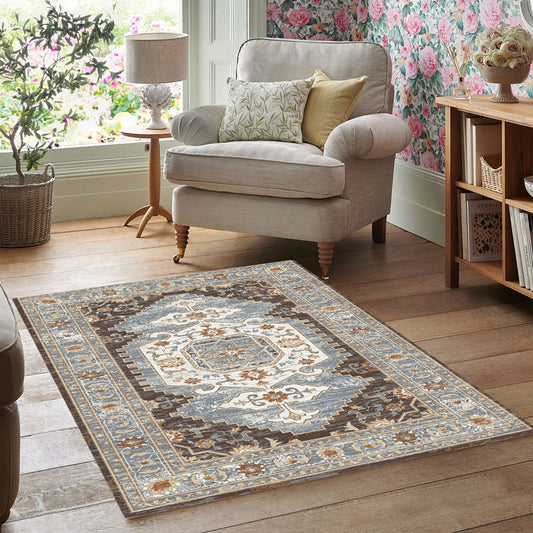 Foldable Washable Vintage Carpets - Decorative Area Carpet for Home Décor