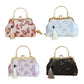 Metalic Frame Embroidered Clutch Handbags