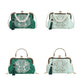 Metalic Frame Embroidered Clutch Handbags