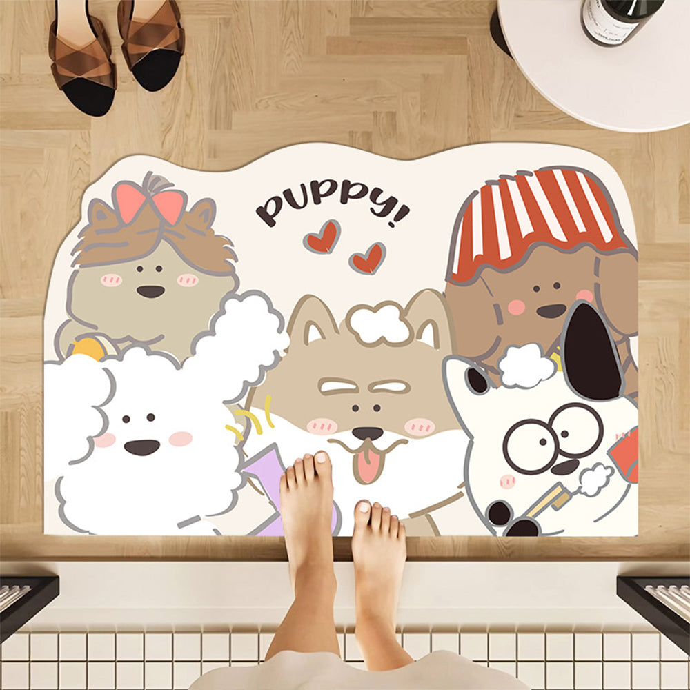 Bathroom cartoon absorbent non-slip mats