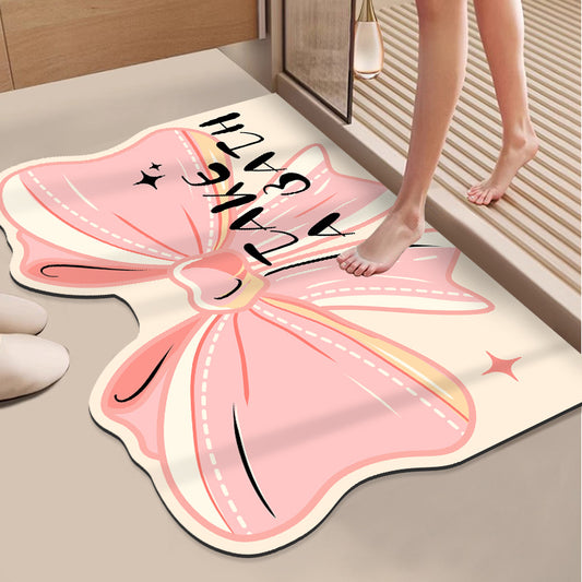 Bow bathroom absorbent non-slip mats