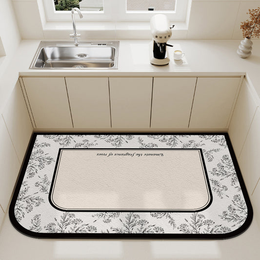 Absorbent non-slip mats for cabinet room