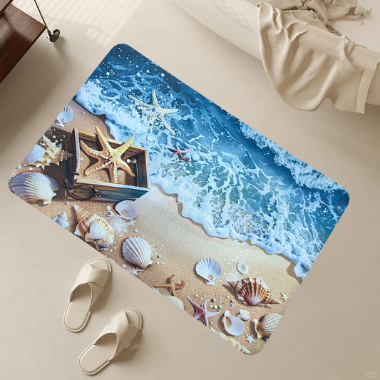 Bathroom floor mat Marine soft diatom mud toilet non-slip absorbent mat quick dry bathroom carpet mixed batch