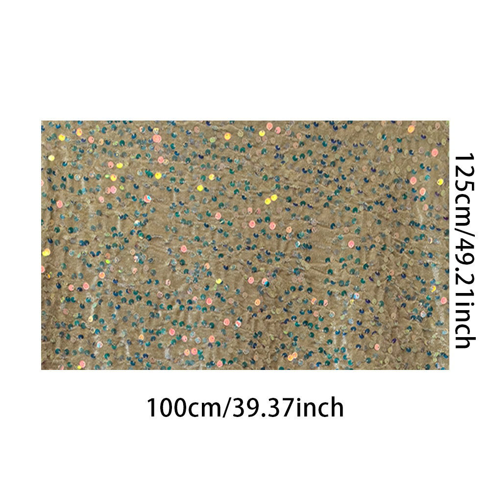 5MM Iridescent Sequin Fabric with 125cm width for DIY Crafts and Dressmaking