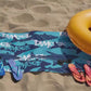 Printed Beach Towels for Vacation - Absorbent Beach Bath Towel with Round Mesh Bag