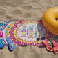 Printed Beach Towels for Vacation - Absorbent Beach Bath Towel with Square Mesh Bag Packaging